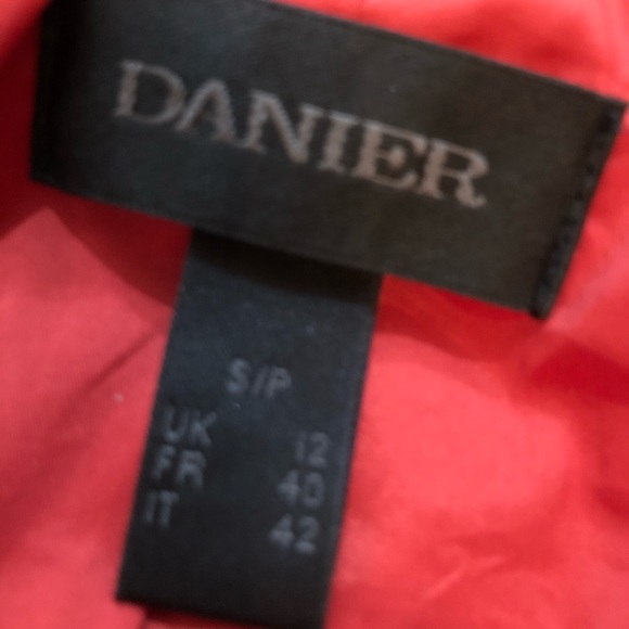Red Leather Danier Moto Jacket - Picture 3 of 4